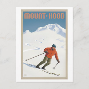 Vintage Ski Mt. Hood Briefkaart