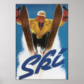 Vintage Ski Poster (Voorkant)