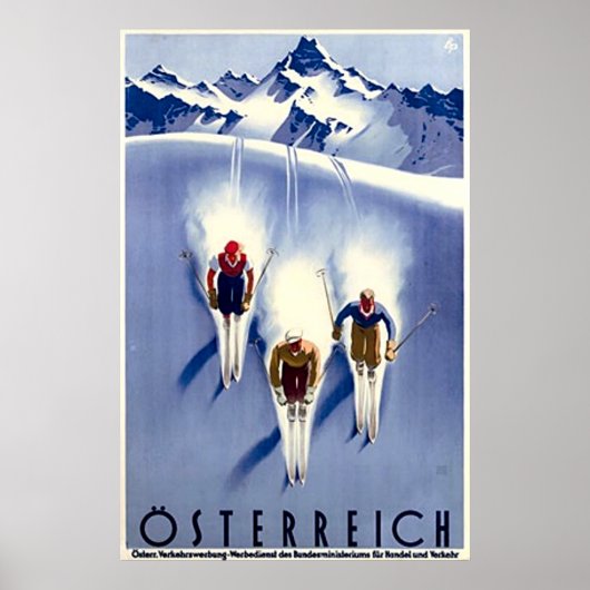 Vintage Ski Poster (Voorkant)