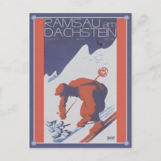 Vintage Ski Ramsau am Dachstein Briefkaart