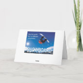 Vintage Ski, Snowboard, Verschillend perspectief Feestdagen Kaart (Achterkant)