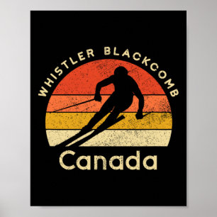 Vintage Ski Whistler Blackcomb Canada Berg  Poster