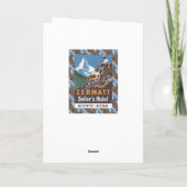 Vintage Ski, Zwitserland, Zermatt, het Hotel van Kaart (Achterkant)