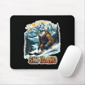Vintage Skieend Ontwerp, Ski Idaho  Muismat (Met muis)