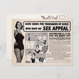 Vintage Skinny Girl Comic Advertisement Briefkaart