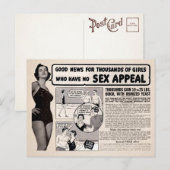 Vintage Skinny Girl Comic Advertisement Briefkaart (Voorkant / Achterkant)
