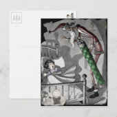 Vintage Skinny Santa Kerstmis Briefkaart (Voorkant / Achterkant)