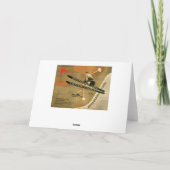 Vintage skiposter, Russische wintersporten Feestdagen Kaart (Achterkant)