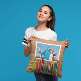 Vintage Skis Photo Keepsake Kussen