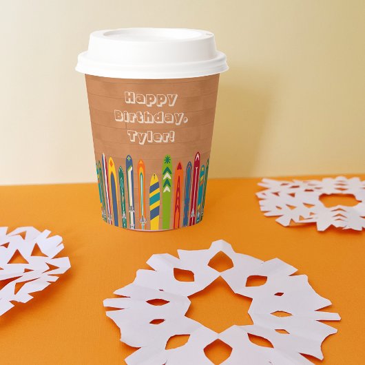 Vintage Skis Winter Themed Custom Party Papieren Bekers