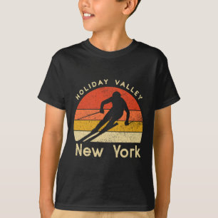 Vintage skivakantie Valley New York Berg T-shirt