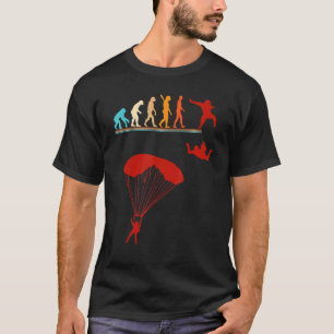 Vintage Skydiving Evolution parachutespringen para T-shirt