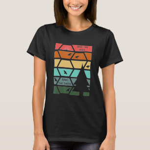 Vintage Sla de bijen op T-shirt