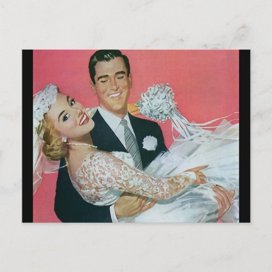 Vintage Sla de datum op! Aankondigingskaart (Voorkant)