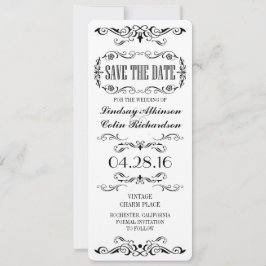 Vintage Sla de datumkaartje op Save The Date