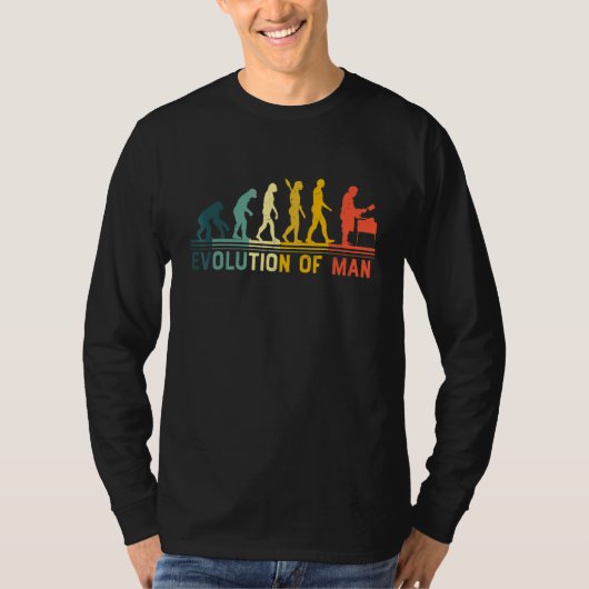 Vintage Slager Evolutie Man T-shirt (Voorkant)