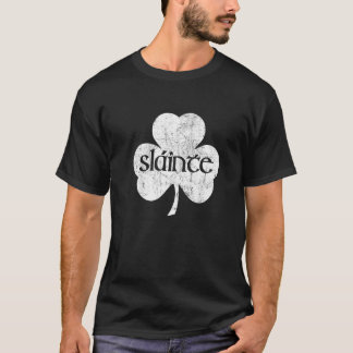 Vintage Slainte Schattig Proost Goede Gezondheid L T-shirt
