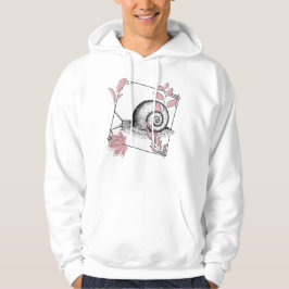Vintage Slak & Roze Botanisch - Boho Kunst Hoodie