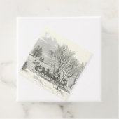 Vintage Sleigh Ride Engraving Bedankjes Labels (In situ)