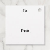 Vintage Sleigh Ride Engraving Bedankjes Labels (Achterkant)