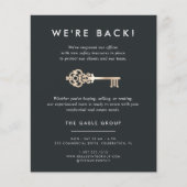 Vintage Sleutel | Heropening Vastgoedbedrijf Flyer (Voorkant)