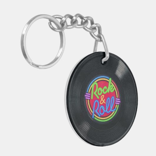 Vintage Sleutelhanger van vinyl (Voorkant Links)