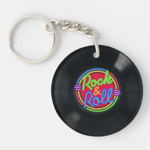 Vintage Sleutelhanger van vinyl