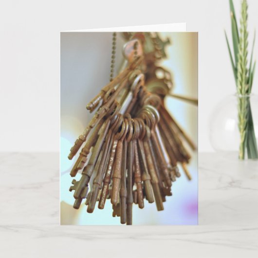 Vintage Sleutels Kaart (Voorkant)