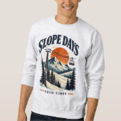 Vintage Slope Days Ski Berg Trui (Voorkant)