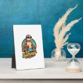 Vintage Sloth Summer Retro Beach Vibes Design 2 Fotoplaat (Zijkant)