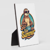 Vintage Sloth Summer Retro Beach Vibes Design 2 Fotoplaat (Zijkant)
