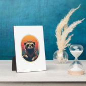 Vintage Sloth Sunglasses Retro Sunset Vector Art 2 Fotoplaat (Zijkant)