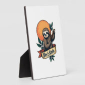 Vintage Sloth T-Shirt Slow and Steady Humor Design Fotoplaat (Zijkant)