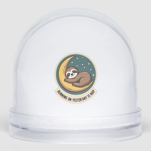 Vintage Sloth Tired Quote Funny Retro Animal Desig Sneeuwbol (Voorkant)