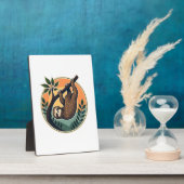 Vintage Sloth Vector Retro Wildlife Badge 2 Fotoplaat (Zijkant)