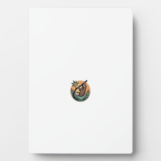 Vintage Sloth Vector Retro Wildlife Badge 2 Fotoplaat (voorkant)