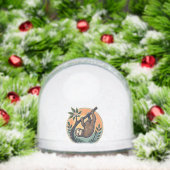 Vintage Sloth Vector Retro Wildlife Badge 2 Sneeuwbol (Kerstmis)