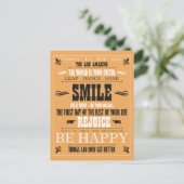 Vintage Smile Poster Briefkaart (Staand voorkant)