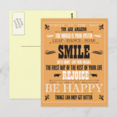 Vintage Smile Poster Briefkaart (Voorkant / Achterkant)