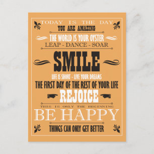 Vintage Smile Poster Briefkaart