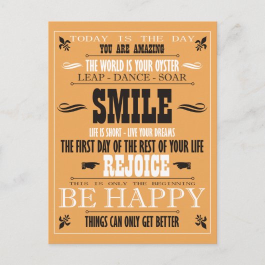 Vintage Smile Poster Briefkaart (Voorkant)
