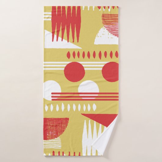 vintage smokeless abstract geometric modern style badhanddoek (Badhanddoek)
