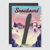 Vintage sneeuwboard reisposter (Voorkant / Achterkant)