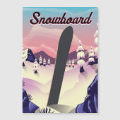 Vintage sneeuwboard reisposter (Voorkant)