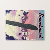 Vintage sneeuwboard reisposter legpuzzel (Horizontaal)