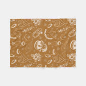 vintage - sneeuwman met kerst fleece deken (Voorkant (Horizontaal))