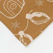 vintage - sneeuwman met kerst fleece deken (Hoek)