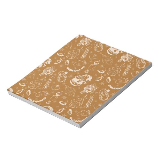 vintage - sneeuwman met kerst notitieblok (Linkerzijde)