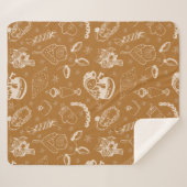 vintage - sneeuwman met kerst sherpa deken (Voorkant (horizontaal))