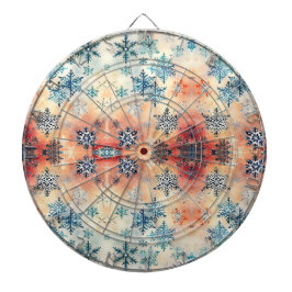 Vintage Sneeuwvlokken Patroon - Dartbord